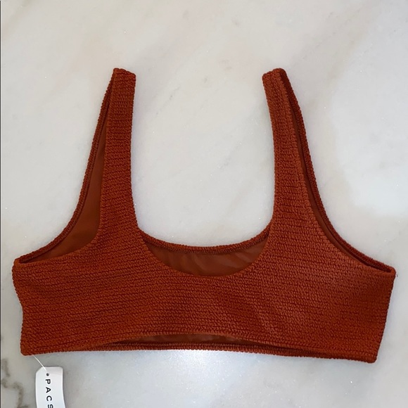 🔥LA Hearts Brown Bianca Scrunch Bikini Top NWT - Picture 7 of 7